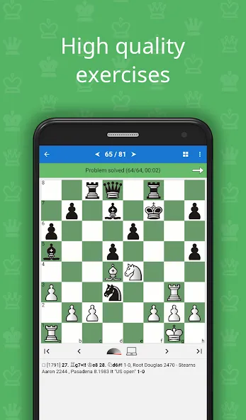 Скачать взлом Mate in 2 (Chess Puzzles] [MOD: открыты все шахматные задачи] — скриншот 1