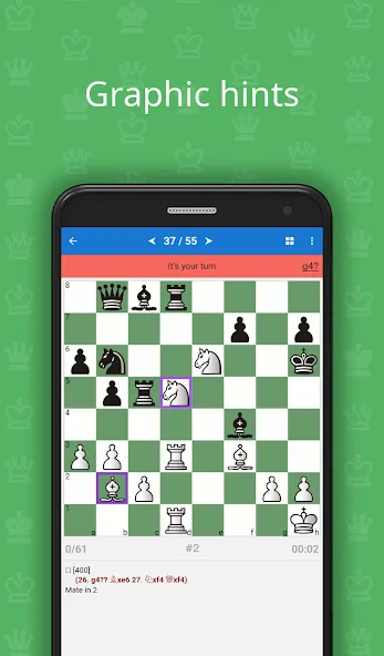 Скачать взлом Mate in 2 (Chess Puzzles] [MOD: открыты все шахматные задачи] — скриншот 2