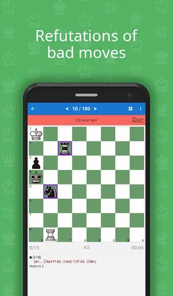 Скачать взлом Mate in 2 (Chess Puzzles] [MOD: открыты все шахматные задачи] — скриншот 3