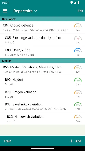 Взломанная Chess Opener Lite [MOD: расширенный доступ к шахматным дебютам] на Андроид — скриншот 4