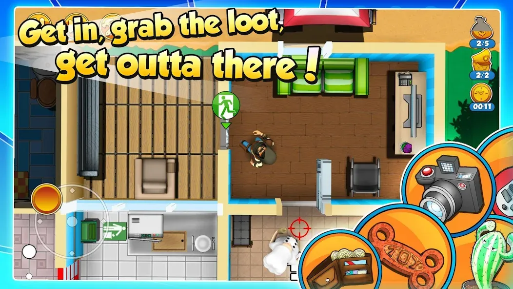 Robbery Bob 2: Double Trouble [MOD: безлимитные деньги и открыты все уровни] на Андроид — скриншот 3