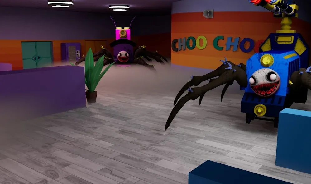 Spider Train Monsters Survival [MOD: безлимитные ресурсы и бессмертие] последняя версия — скриншот 5