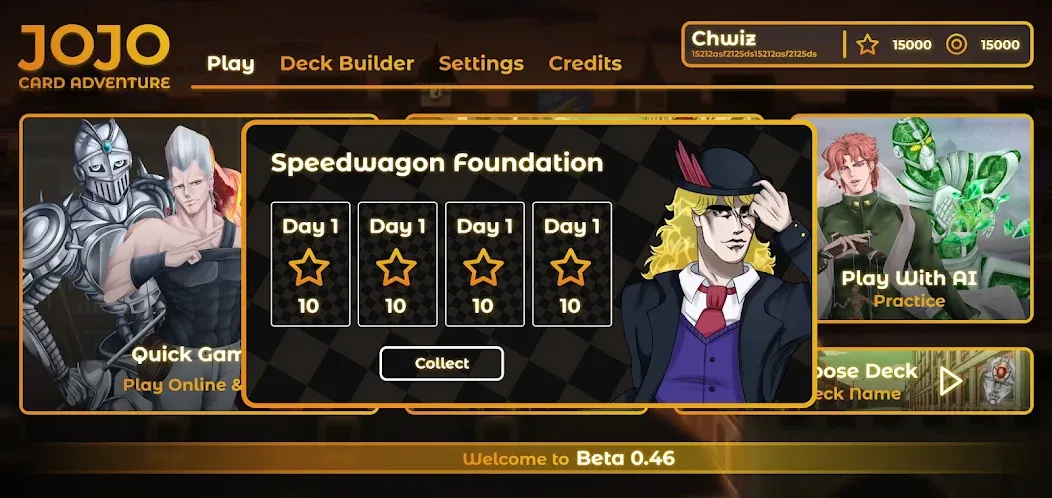 JOJO: Card Adventure－TCG & CCG [MOD: безлимитные деньги и редкие карты] на Андроид — скриншот 4