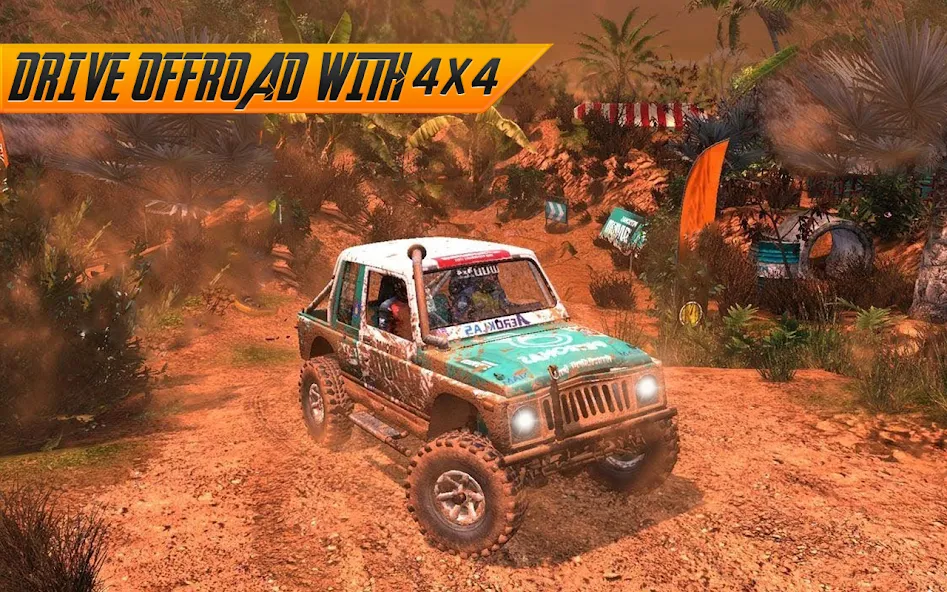 Скачать Offroad Jeep Driving Simulator [MOD: безлимитные деньги и топливо] на телефон — скриншот 3