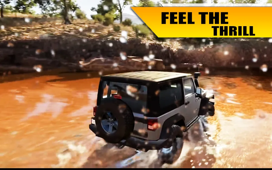 Взломанная Off Road Jeep Drive Simulator [MOD: бездорожье без ограничений и трафика] на Андроид — скриншот 2