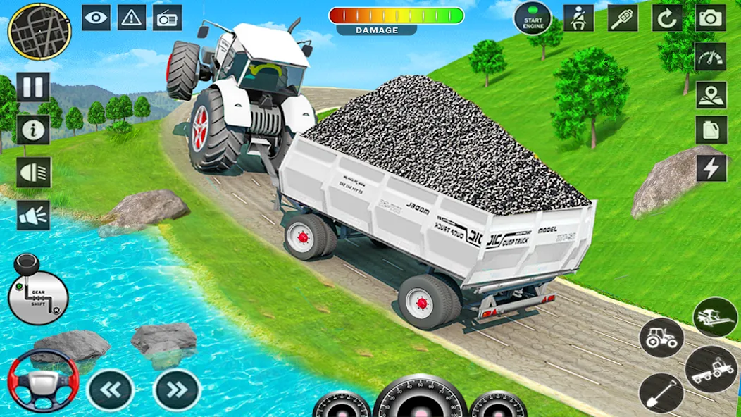 Big Tractor Farming Simulator [MOD: безлимитные деньги и топливо] на Андроид — скриншот 1