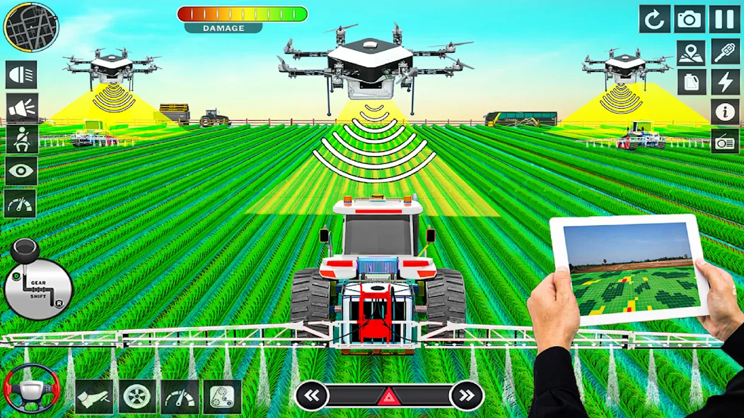 Big Tractor Farming Simulator [MOD: безлимитные деньги и топливо] на Андроид — скриншот 3