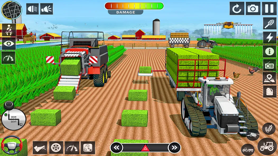 Big Tractor Farming Simulator [MOD: безлимитные деньги и топливо] на Андроид — скриншот 5