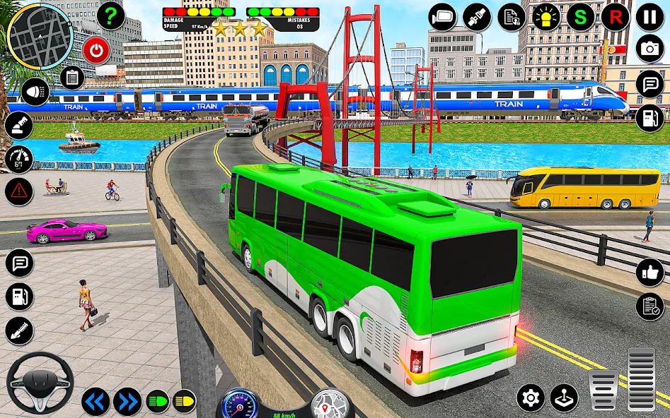 City Bus Simulator 3D Bus Game [MOD: без рекламы и много денег] последняя версия — скриншот 4