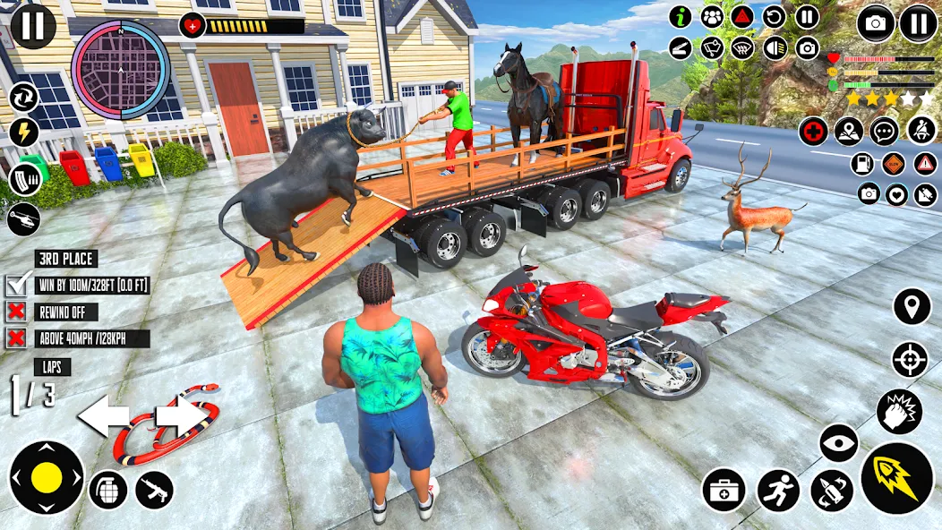 Скачать Animal Transport Truck Game 3D [MOD: безлимитные деньги и все животные открыты] на телефон — скриншот 1