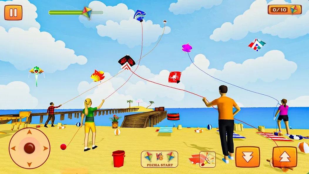 Kite Game: Kite Flying Game 3D [MOD: без рекламы и все уровни открыты] последняя версия — скриншот 4