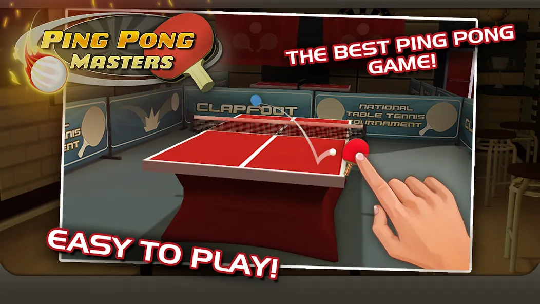 Ping Pong Masters [MOD: безлимитные монеты и разблокированы ракетки] — Скачать бесплатно (APK) — скриншот 1