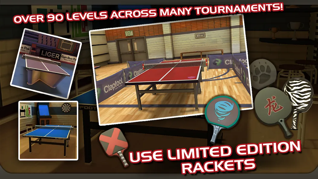 Ping Pong Masters [MOD: безлимитные монеты и разблокированы ракетки] — Скачать бесплатно (APK) — скриншот 2