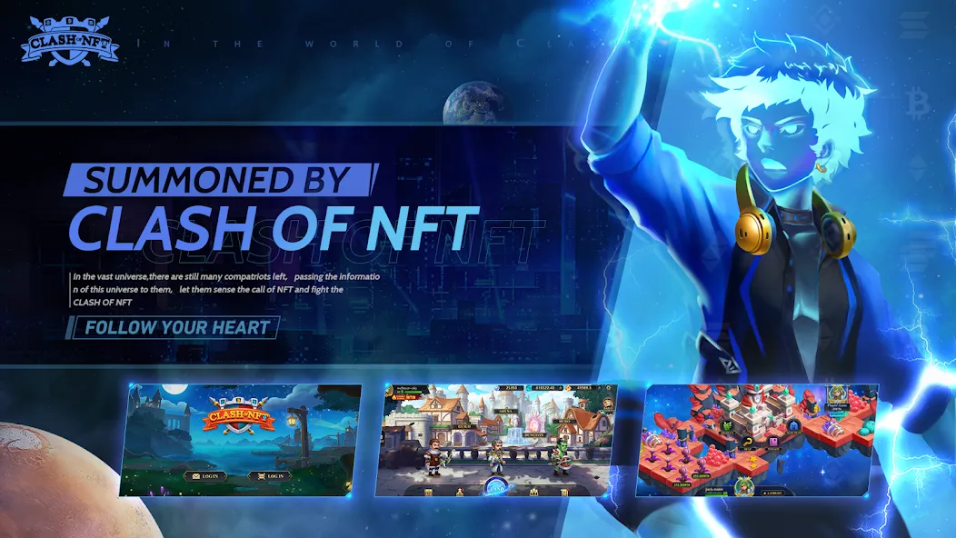 Clash Of NFT [MOD: безлимитные ресурсы и усиленные герои] на Андроид — скриншот 2