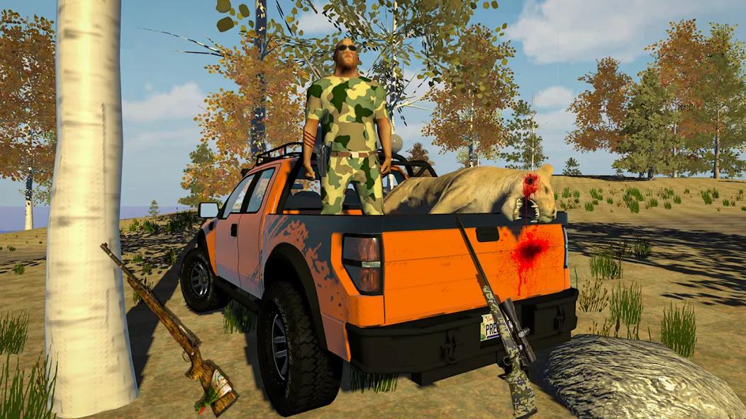 Взломанная Animal Hunting -Shooting Games [MOD: безлимитные патроны и открыто всё] на Андроид — скриншот 1