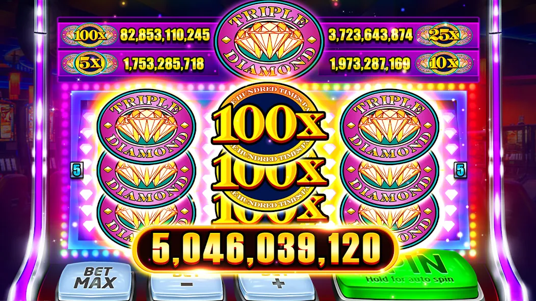 Взломанная Double Fortune Casino Games [MOD: безлимитные монеты и бонусы] на Андроид — скриншот 1