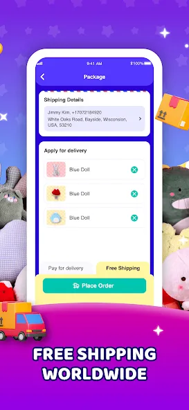 Взломанная Claw Eden - Real Claw Machine [MOD: безлимитные монеты и призы] на Андроид — скриншот 3