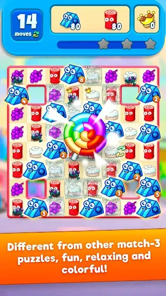 Скачать Sugar Heroes - match 3 game [MOD: безлимитные жизни и подсказки] на телефон — скриншот 1