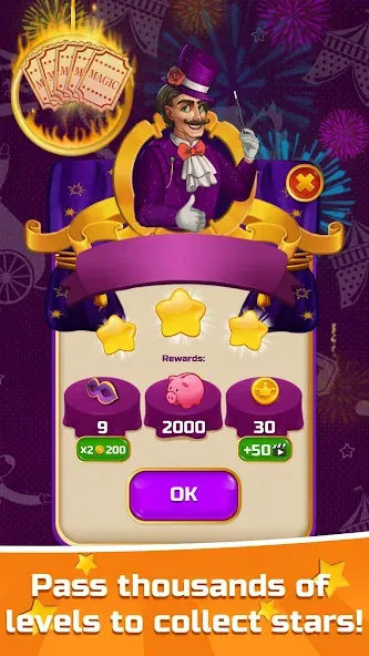 Circus Words: Magic Puzzle [MOD: без рекламы и подсказки доступны] — Скачать бесплатно (APK) — скриншот 1