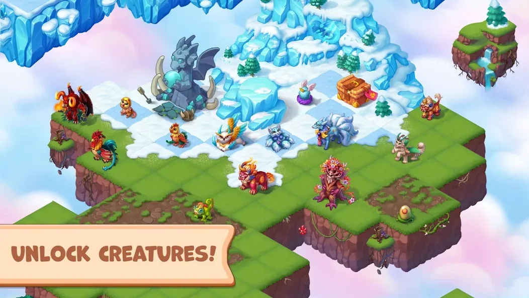 Скачать Mergest Kingdom: Merge game [MOD: безлимитные ресурсы и ускоренное строительство] — скриншот 3