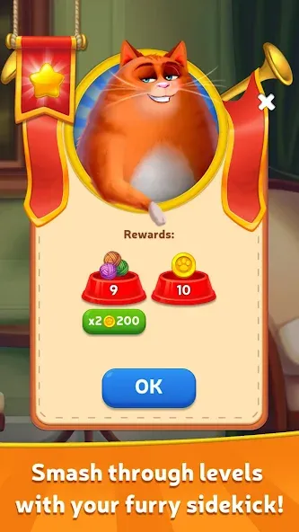 Скачать Kitty Scramble: Word Game [MOD: безлимитные подсказки и жизни] — скриншот 2