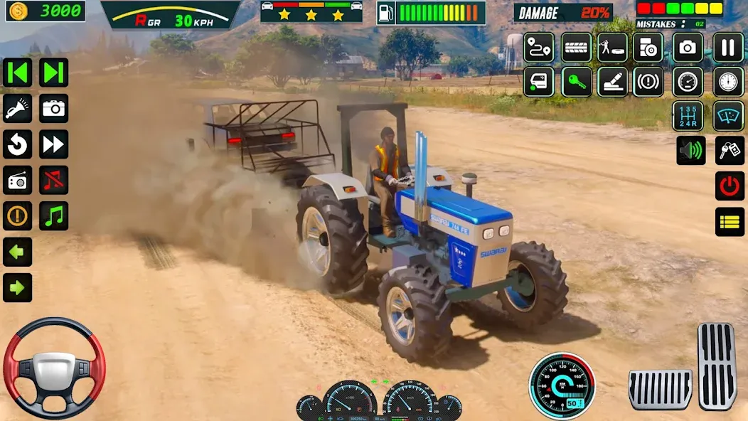 Взломанная US Tractor Farming Games 3d [MOD: безлимитные деньги и топливо] на Андроид — скриншот 2