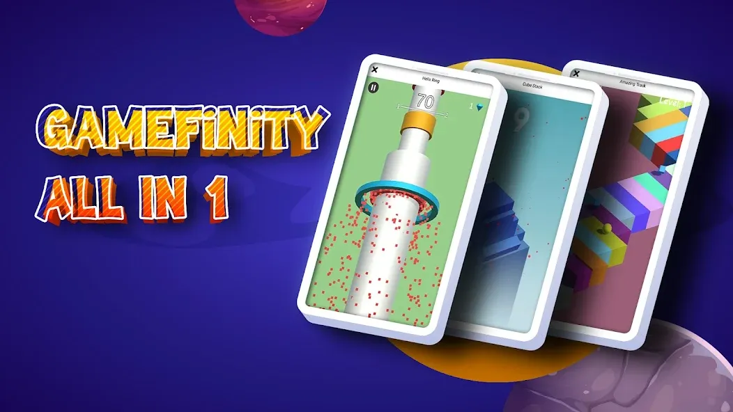 GameFinity: Arcade Mini games [MOD: безлимитные монеты и все игры открыты] (Бесплатно / APK) — скриншот 1