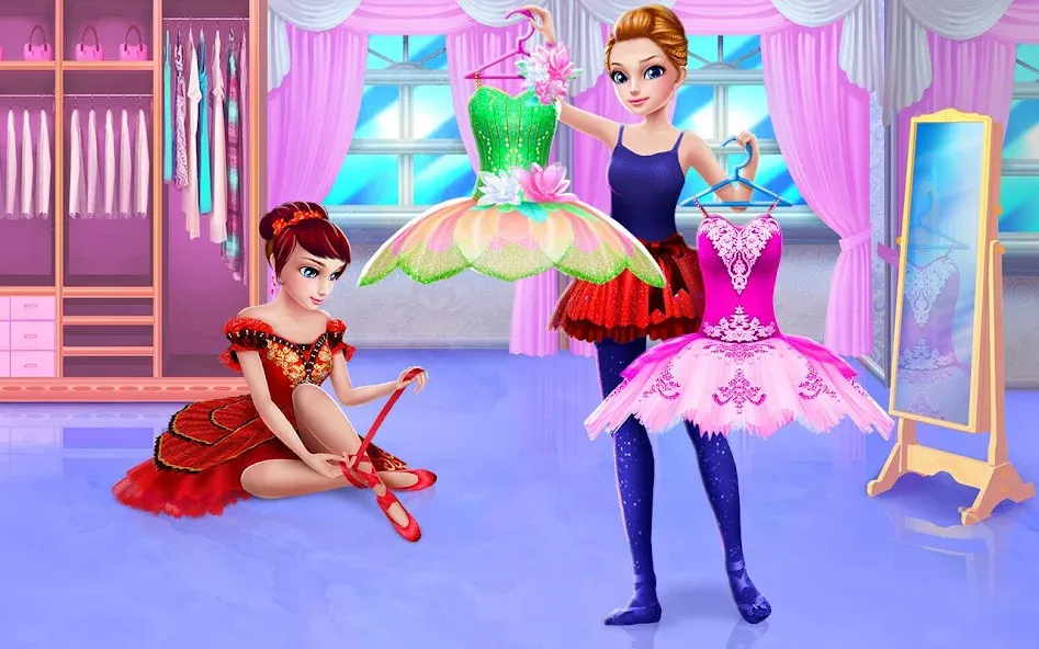 Взломанная Pretty Ballerina - Girl Game [MOD: открыты все наряды и уровни] на Андроид — скриншот 3