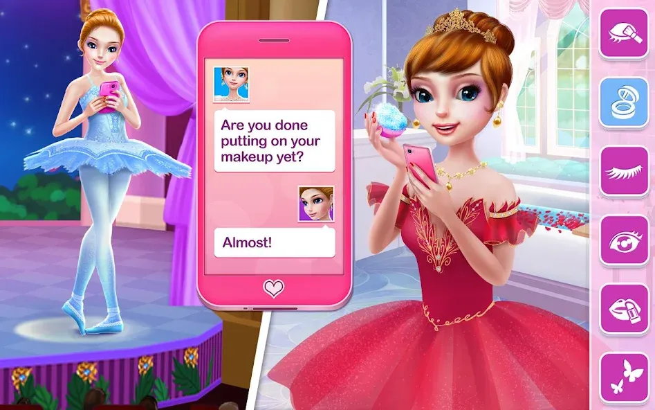 Взломанная Pretty Ballerina - Girl Game [MOD: открыты все наряды и уровни] на Андроид — скриншот 4