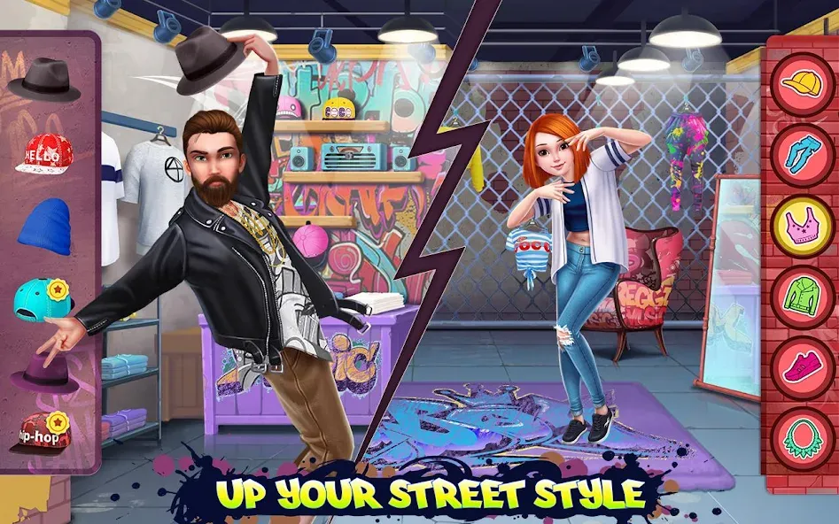 Hip Hop Battle - Girls vs Boys [MOD: безлимитные деньги и все наряды] на Андроид — скриншот 2