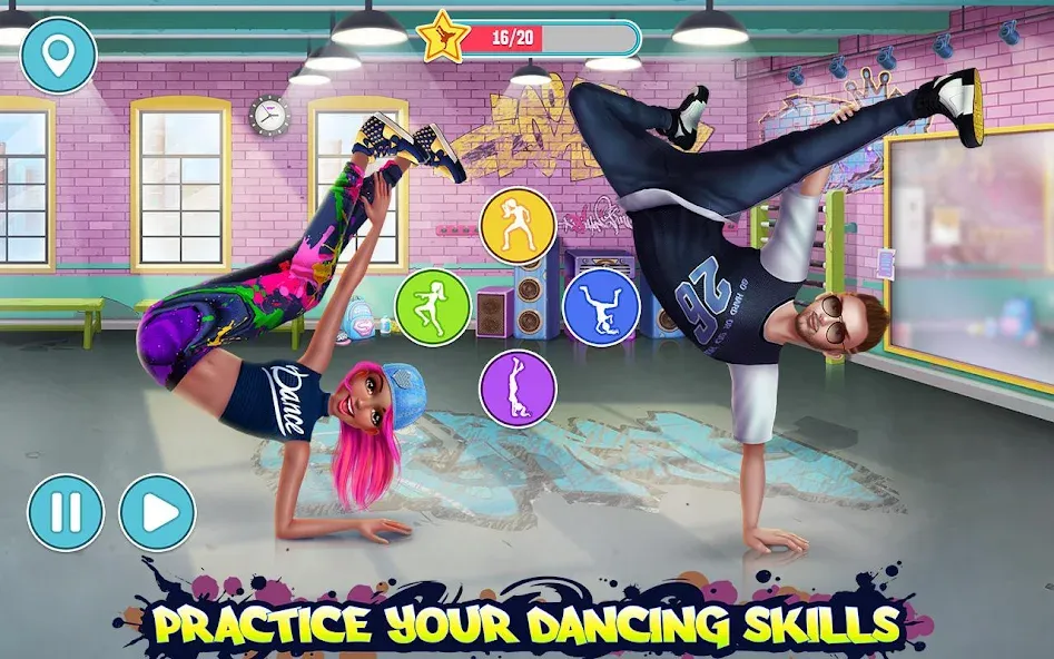 Hip Hop Battle - Girls vs Boys [MOD: безлимитные деньги и все наряды] на Андроид — скриншот 3
