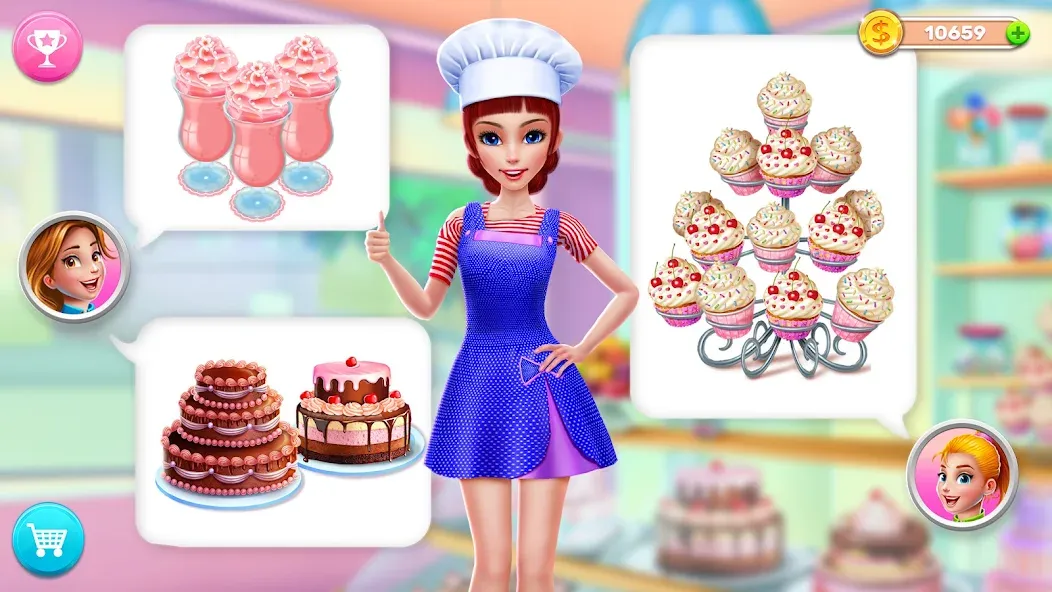 Скачать взлом My Bakery Empire: Bake a Cake [MOD: безлимитные деньги и ингредиенты] — скриншот 4