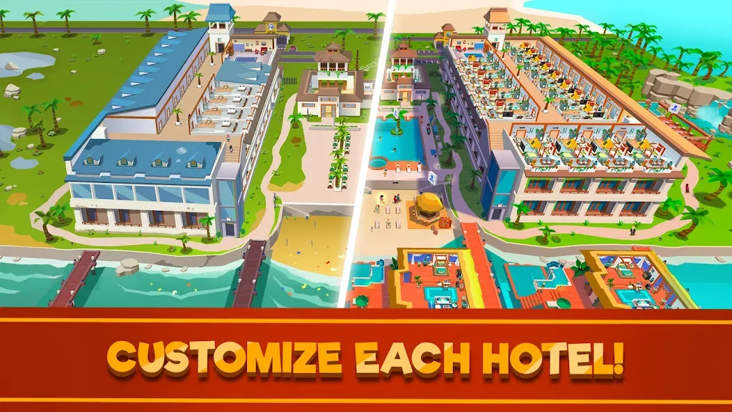 Hotel Empire Tycoon－Idle Game [MOD: безлимитные деньги и премиум функции] последняя версия — скриншот 2
