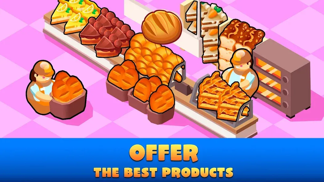 Взломанная Idle Supermarket Tycoon－Shop [MOD: безлимитные деньги и все улучшения] на Андроид — скриншот 3