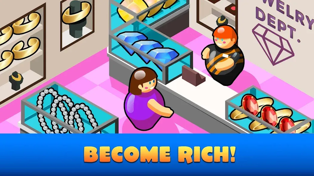 Взломанная Idle Supermarket Tycoon－Shop [MOD: безлимитные деньги и все улучшения] на Андроид — скриншот 4