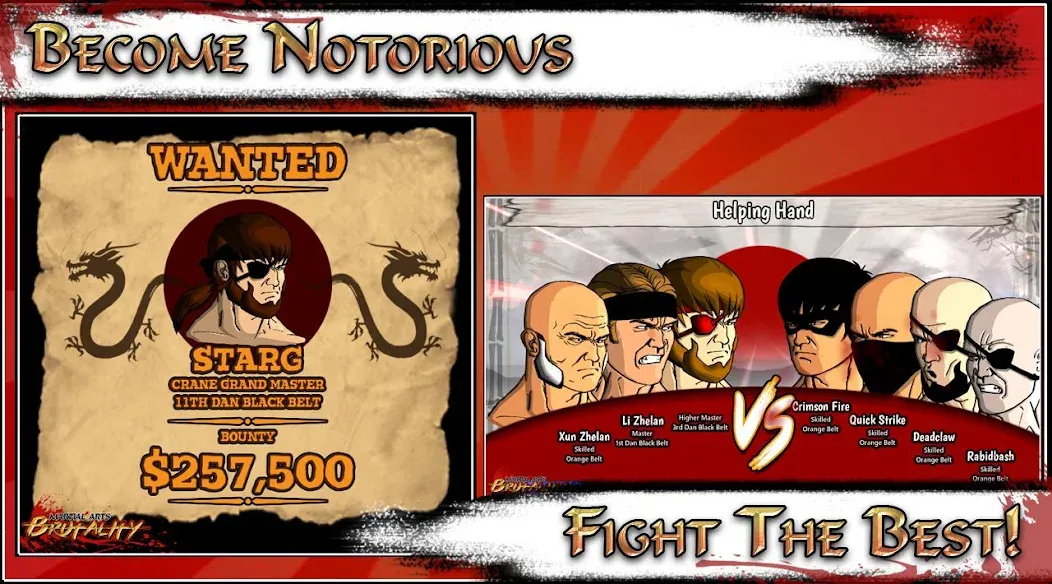 Martial Arts Brutality [MOD: безлимитные деньги и усиленные боевые навыки] последняя версия — скриншот 5