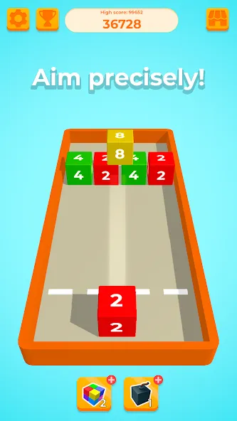 Скачать взлом Chain Cube 2048: 3D merge game [MOD: без рекламы и много денег] — скриншот 1