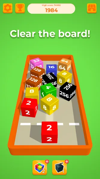 Скачать взлом Chain Cube 2048: 3D merge game [MOD: без рекламы и много денег] — скриншот 3