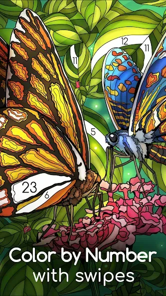Color Swipe Coloring Book game [MOD: разблокированы все раскраски] последняя версия — скриншот 1