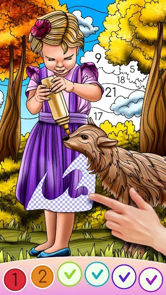 Color Swipe Coloring Book game [MOD: разблокированы все раскраски] последняя версия — скриншот 2