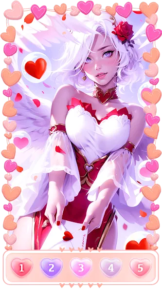 Love, Heart Coloring Book [MOD: романтические раскраски без ограничений] на Андроид — скриншот 2