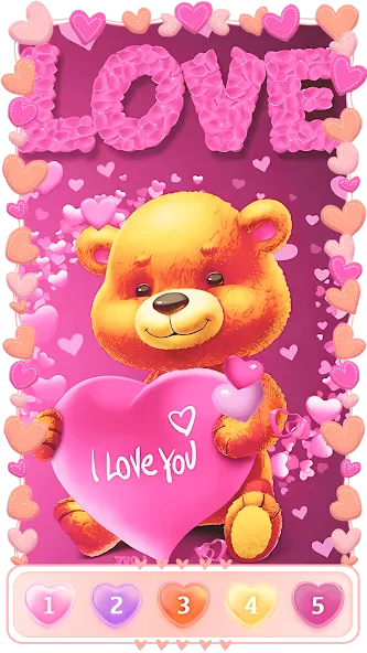 Love, Heart Coloring Book [MOD: романтические раскраски без ограничений] на Андроид — скриншот 4