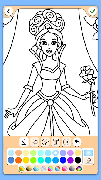 Coloring for girls and women [MOD: все раскраски и инструменты открыты] последняя версия — скриншот 4