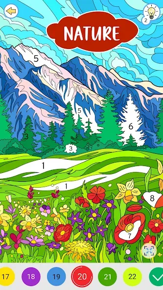 Color by Number: Coloring Book [MOD: без рекламы и всё разблокировано] на Андроид — скриншот 1