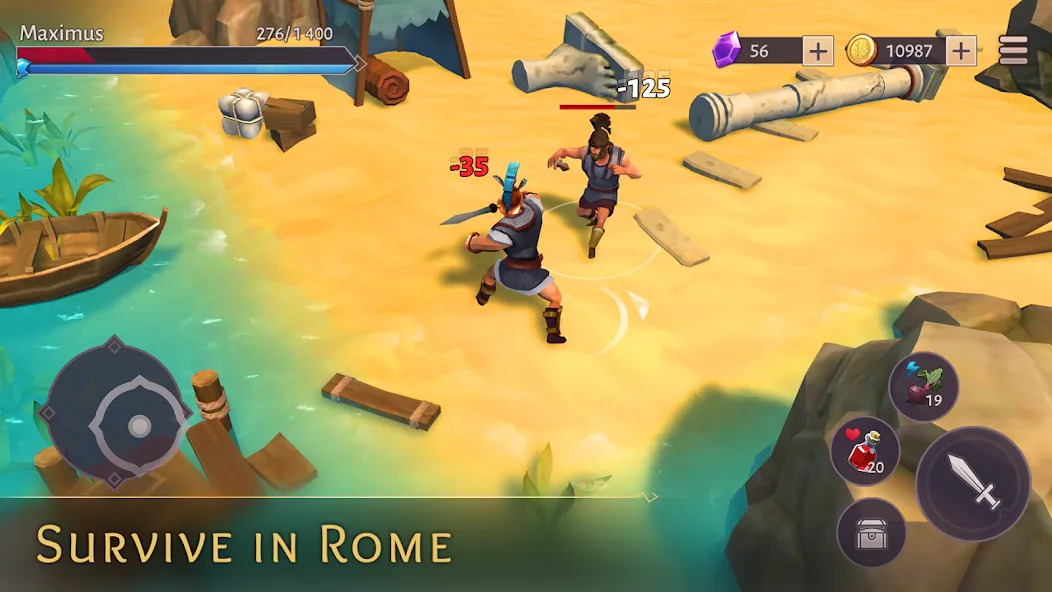 Gladiators: Survival in Rome [MOD: безлимитные деньги и ресурсы] последняя версия — скриншот 1
