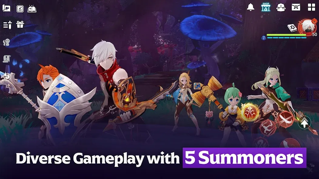 Summoners War: Chronicles [MOD: безлимитные ресурсы и усиленные персонажи] последняя версия — скриншот 2