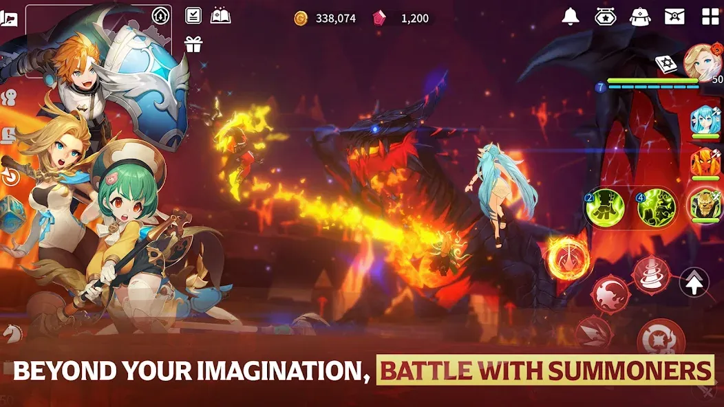Summoners War: Chronicles [MOD: безлимитные ресурсы и усиленные персонажи] последняя версия — скриншот 3
