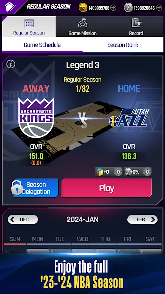 Взломанная NBA NOW 24 [MOD: бесконечные деньги и энергия] на Андроид — скриншот 3