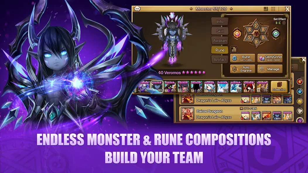 Взломанная Summoners War [MOD: безлимитные ресурсы и мощные монстры] на Андроид — скриншот 3