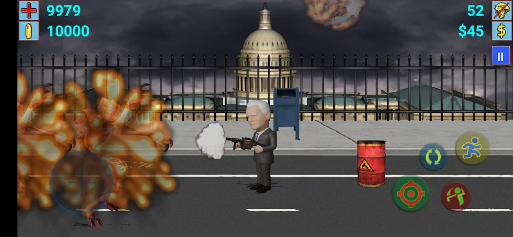 Aliens vs President [MOD: безлимитные деньги и всё разблокировано] на Андроид — скриншот 3